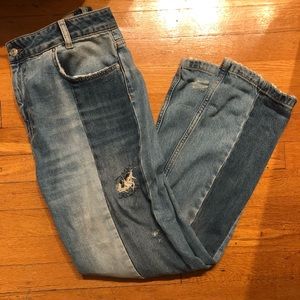 Free People two tone jeans